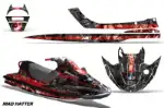 Kawasaki Sport Tourer 1100 STX Jet Ski Graphics Kit (1997-1999) - Mad Hatter Red Design 0