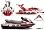 Kawasaki STX 15F Jet Ski Graphics Kit (2003-2018) - Carbon X Red Design 0