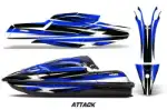 Kawasaki SX-R SXR JS1500 Jet Ski Graphics Kit (2017-2020) - Attack Blue Design 0