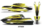 Kawasaki SX-R SXR JS1500 Jet Ski Graphics Kit (2017-2020) - Attack Yellow Design 0