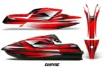 Kawasaki SX-R SXR JS1500 Jet Ski Graphics Kit (2017-2020) - Empire Red Design 0