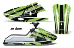 Kawasaki X2 650 Jet Ski Graphics Kit (1986-1995) - In Line Green Design 0