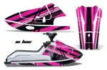 Kawasaki X2 650 Jet Ski Graphics Kit (1986-1995) - In Line Pink Design 0