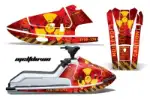 Kawasaki X2 650 Jet Ski Graphics Kit (1986-1995) - Meltdown Red Design 0