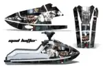 Kawasaki X2 650 Jet Ski Graphics Kit (1986-1995) - Mad Hatter Black Design 0