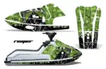 Kawasaki X2 650 Jet Ski Graphics Kit (1986-1995) - Reaper Green Design 0