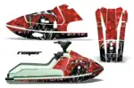 Kawasaki X2 650 Jet Ski Graphics Kit (1986-1995) - Reaper Red Design 0