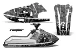 Kawasaki X2 650 Jet Ski Graphics Kit (1986-1995) - Reaper Silver Design 0