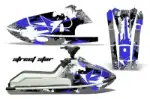 Kawasaki X2 650 Jet Ski Graphics Kit (1986-1995) - Street Star Blue Design 0