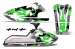 Kawasaki X2 650 Jet Ski Graphics Kit (1986-1995) - Street Star Green Design 0