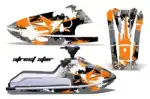 Kawasaki X2 650 Jet Ski Graphics Kit (1986-1995) - Street Star Orange Design 0