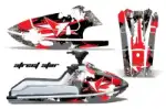 Kawasaki X2 650 Jet Ski Graphics Kit (1986-1995) - Street Star Red Design 0