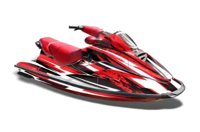 Sea Doo Bombardier GTX Siege Avant Jet Ski Graphics Kit (1996-1999) - Attack Red Design