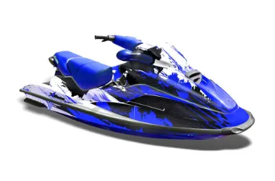 Sea Doo Bombardier GTX Siege Avant Jet Ski Graphics Kit (1996-1999) - Carbon X Blue Design