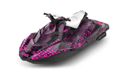 Sea Doo Bombardier Spark (2 UP) Jet Ski Graphics Kit (2014-2016) - Swift Pink Design