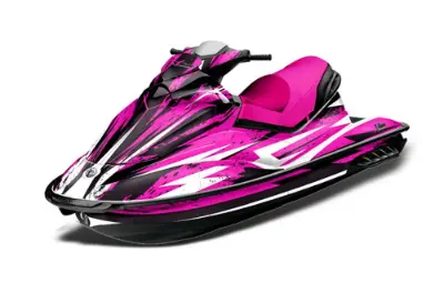 Sea Doo GTI Sitdown Jet Ski Graphics Kit (2006-2010) - Attack Pink Design