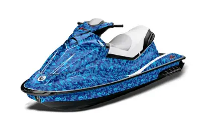 Sea Doo GTI Sitdown Jet Ski Graphics Kit (2006-2010) - Digi Camo Blue Design