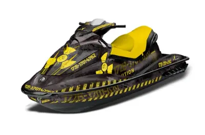 Sea Doo GTI Sitdown Jet Ski Graphics Kit (2006-2010) - Meltdown Yellow Design