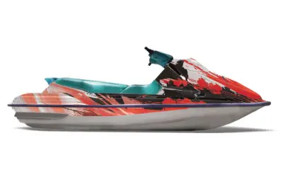 Sea Doo Bombardier GTS Jet Ski Graphics Kit (1992-1997) - Carbon X Red Design