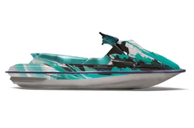 Sea Doo Bombardier GTS Jet Ski Graphics Kit (1992-1997) - Carbon X Teal Design