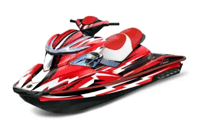 Sea Doo RXP Sitdown Jet Ski Graphics Kit (2004-2011) - Attack Red Design