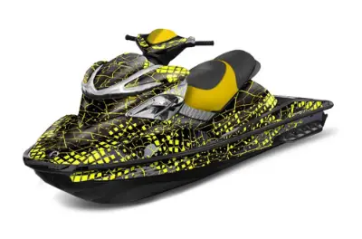 Sea Doo RXP Sitdown Jet Ski Graphics Kit (2004-2011) - Swift Yellow Design