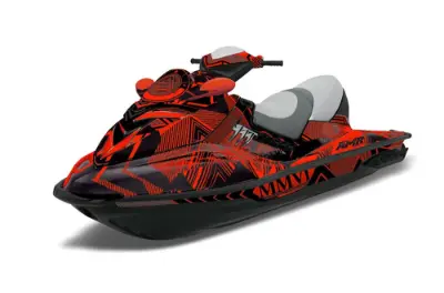 Sea Doo RXT Sitdown Jet Ski Graphics Kit (2005-2009) - Conspiracy Red Design