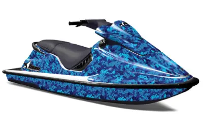 Sea Doo XP Bombardier Jet Ski Graphics Kit (1993-1996) - Digi Camo Blue Design