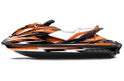 Sea Doo GTI / GTR / GTS Sitdown Jet Ski Graphics Kit (2011-2019) - Attack Orange Design