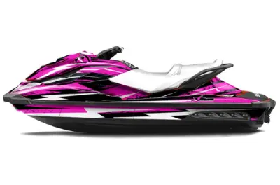 Sea Doo GTI / GTR / GTS Sitdown Jet Ski Graphics Kit (2011-2019) - Attack Pink Design