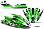 Sea Doo Bombardier GTX Siege Avant Jet Ski Graphics Kit (1996-1999) - Attack Green Design 0