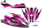 Sea Doo Bombardier GTX Siege Avant Jet Ski Graphics Kit (1996-1999) - Attack Pink Design 0