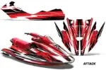 Sea Doo Bombardier GTX Siege Avant Jet Ski Graphics Kit (1996-1999) - Attack Red Design 0