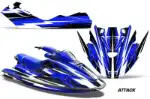 Sea Doo Bombardier GTX Siege Avant Jet Ski Graphics Kit (1996-1999) - Attack Blue Design 0