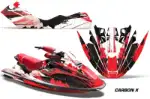 Sea Doo Bombardier GTX Siege Avant Jet Ski Graphics Kit (1996-1999) - Carbon X Red Design 0