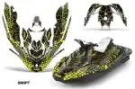 Sea Doo Bombardier Spark (2 UP) Jet Ski Graphics Kit (2014-2016) - Swift Yellow Design 0