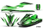 Sea Doo GTI Sitdown Jet Ski Graphics Kit (2006-2010) - Attack Green Design 0