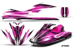 Sea Doo GTI Sitdown Jet Ski Graphics Kit (2006-2010) - Attack Pink Design 0