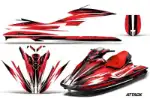 Sea Doo GTI Sitdown Jet Ski Graphics Kit (2006-2010) - Attack Red Design 0