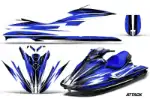 Sea Doo GTI Sitdown Jet Ski Graphics Kit (2006-2010) - Attack Blue Design 0