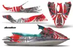 Sea Doo Bombardier GTS Jet Ski Graphics Kit (1992-1997) - Deaden Red Design 0