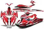 Sea Doo RXP Sitdown Jet Ski Graphics Kit (2004-2011) - Attack Red Design 0