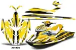 Sea Doo RXP Sitdown Jet Ski Graphics Kit (2004-2011) - Attack Yellow Design 0