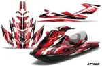 Sea Doo RXT Sitdown Jet Ski Graphics Kit (2005-2009) - Attack Red Design 0