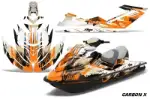 Sea Doo RXT Sitdown Jet Ski Graphics Kit (2005-2009) - Carbon X Orange Design 0