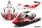 Sea Doo RXT Sitdown Jet Ski Graphics Kit (2005-2009) - Carbon X Red Design 0