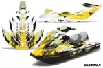 Sea Doo RXT Sitdown Jet Ski Graphics Kit (2005-2009) - Carbon X Yellow Design 0