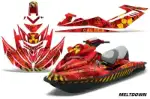 Sea Doo RXT Sitdown Jet Ski Graphics Kit (2005-2009) - Meltdown Yellow Design 0