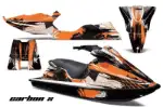 Sea Doo XP Bombardier Jet Ski Graphics Kit (1993-1996) - Carbon X Orange Design 0