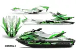 Sea Doo GTI / GTR / GTS Sitdown Jet Ski Graphics Kit (2011-2019) - Carbon X Green Design 0